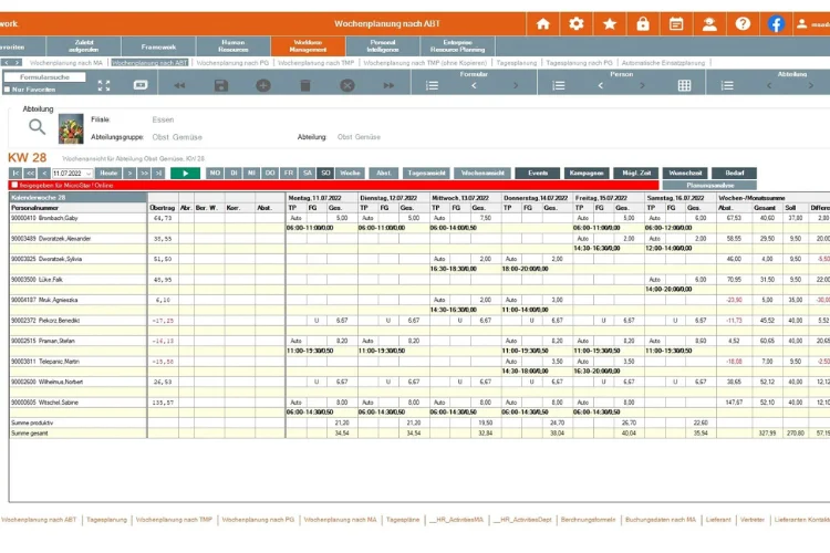 Automatische Schichtplanung für Optiker Filialen