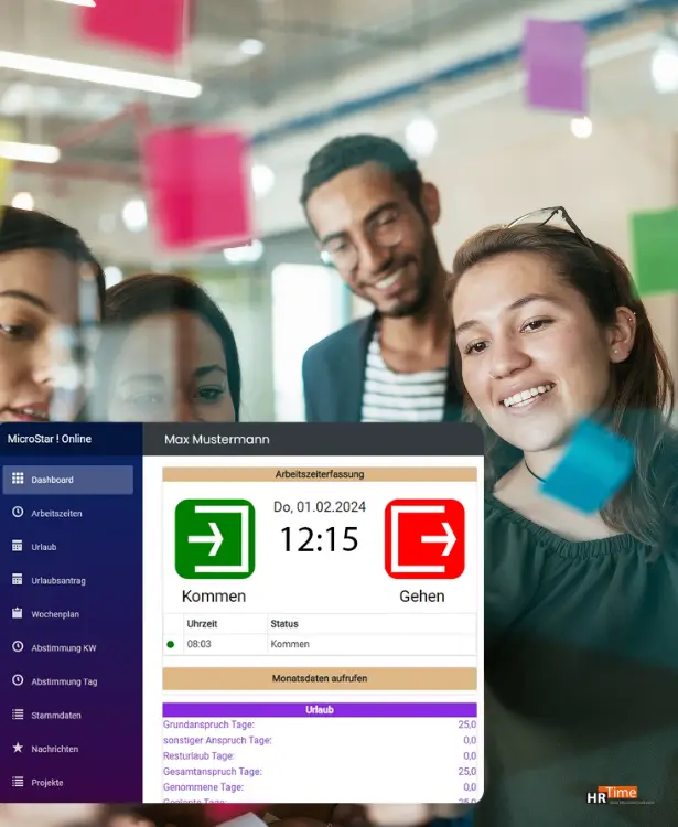 Digitale Arbeitszeiterfassung für den Mittelstand zur automatisierten Zeiterfassung.