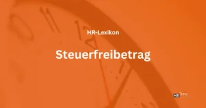 Steuerfreibetrag: Person mit HRTime-Software am Schreibtisch.