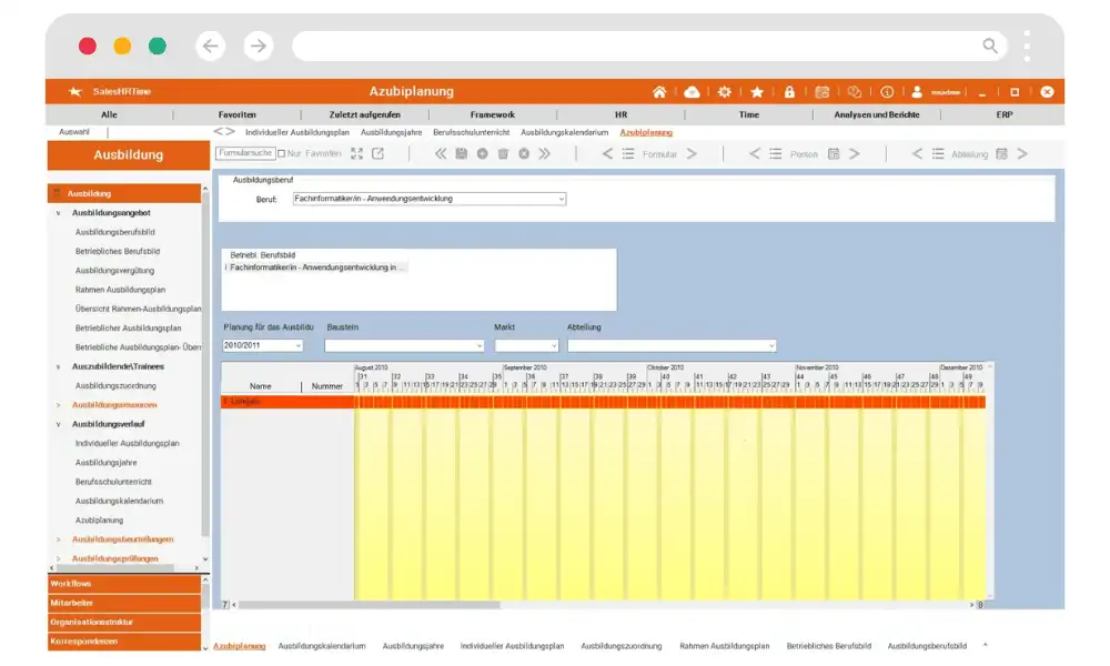 Ausbildungsplanung mit All-in-One HR-Software