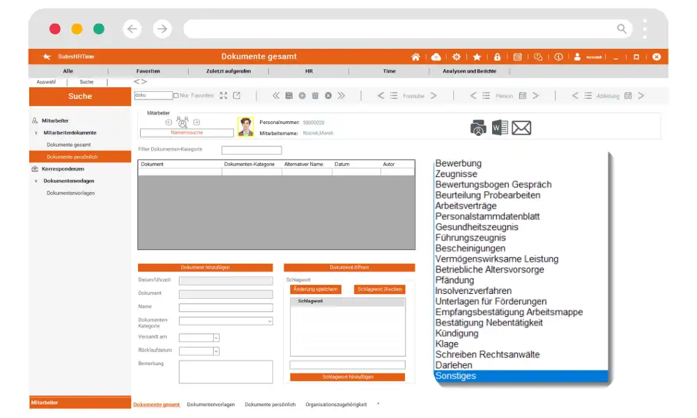 Digitale Personalakte in All-in-One HR-Software