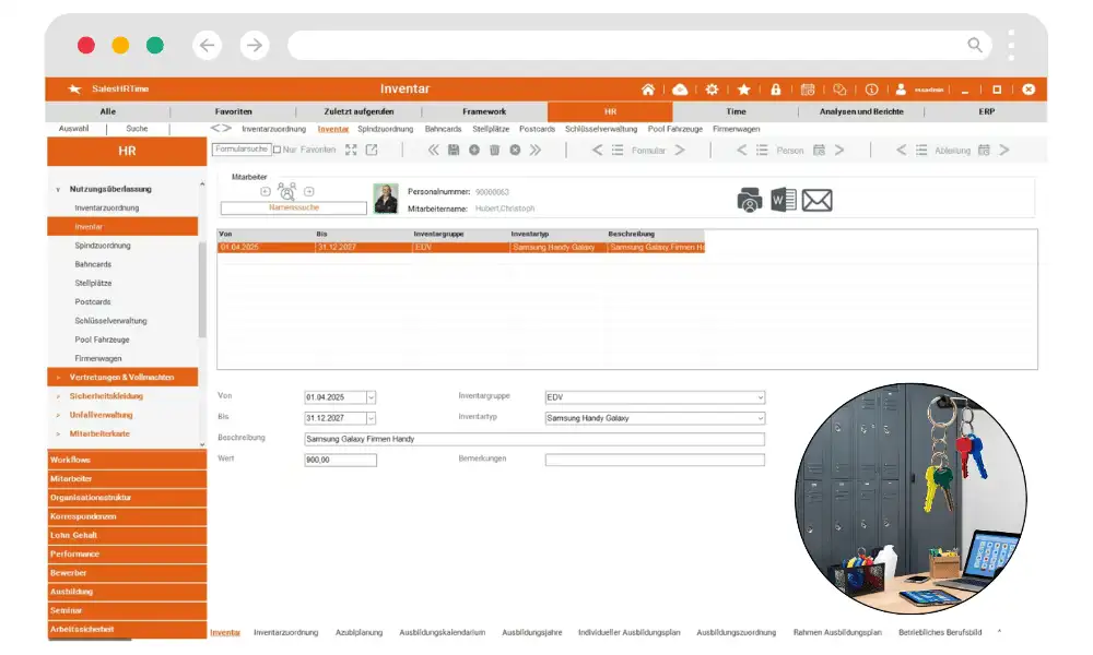 Inventar-Management in All-in-One HR-Software