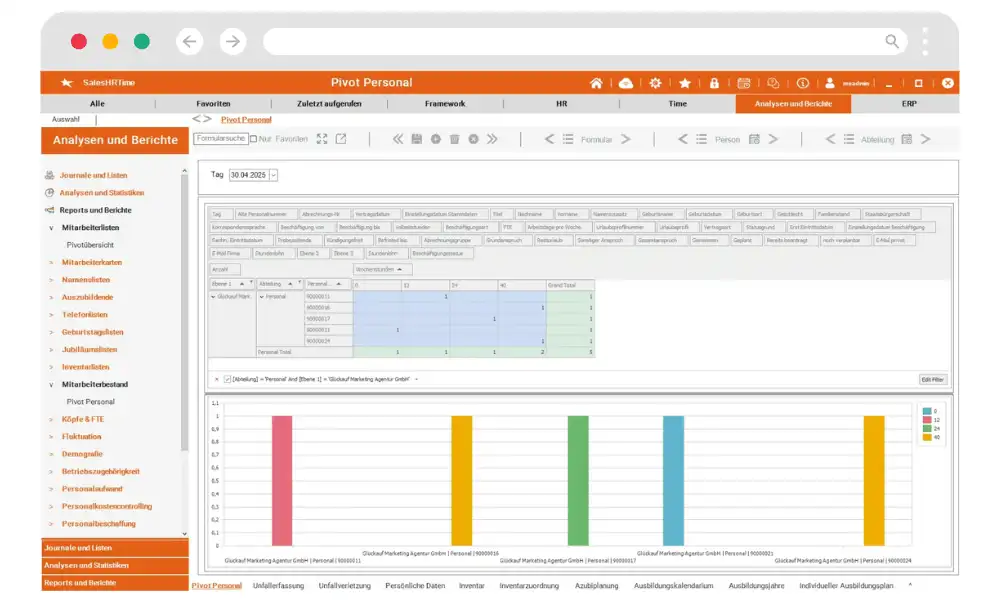 Pivot-Analysen für HR-Daten