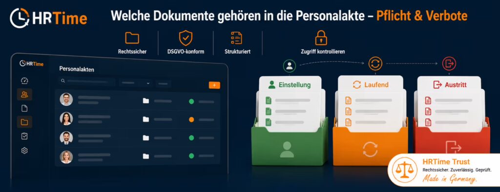 Welche Dokumente gehören in die Personalakte: Unterlagen und Aufbewahrung
