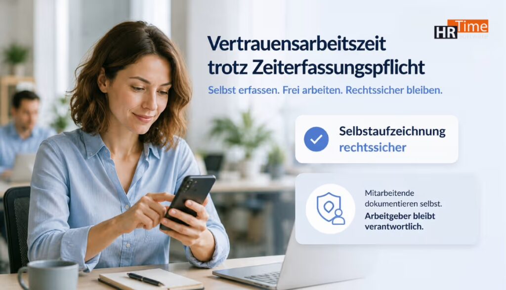 Vertrauensarbeitszeit trotz Zeiterfassungspflicht – App Selbstaufzeichnung Vertrauensarbeitszeit trotz Zeiterfassungspflicht – App Selbstaufzeichnung