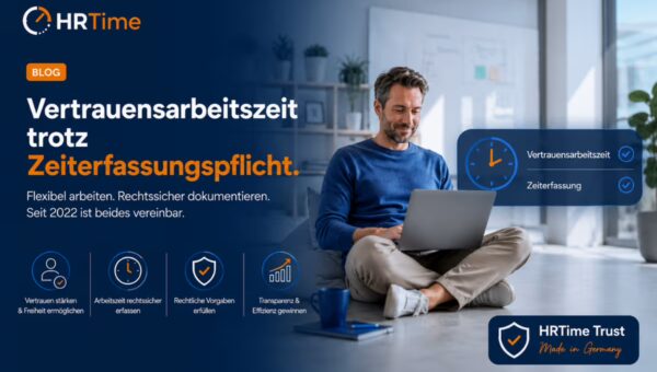 Mitarbeiter arbeitet flexibel – Vertrauensarbeitszeit trotz Zeiterfassungspflicht