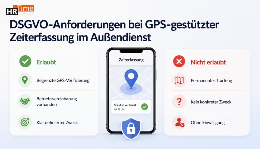 Datenschutz mobile Zeiterfassung Außendienst DSGVO-Anforderungen Übersicht Datenschutz mobile Zeiterfassung Außendienst DSGVO-Anforderungen Übersicht