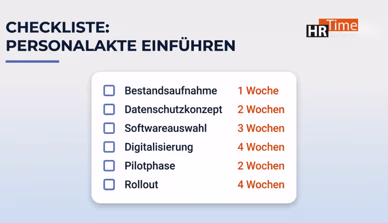Digitale Personalakte einführen – Checkliste Unternehmen Arbeitgeber Digitale Personalakte einführen – Checkliste Unternehmen Arbeitgeber